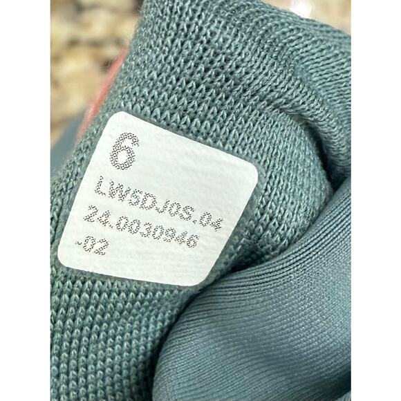 Lululemon Wunder Under Train high rise 28" crater blue size 6 draw string green - Picture 8 of 10